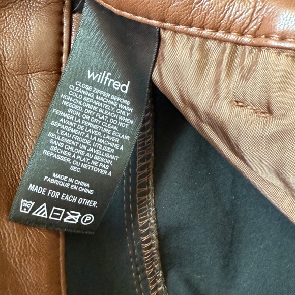 Wilfred (Aritzia) Brown Faux Leather Pants - Picture 8 of 8